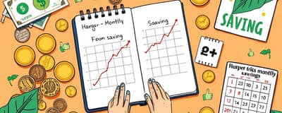 Crie metas de economia mensal e acompanhe a evolução