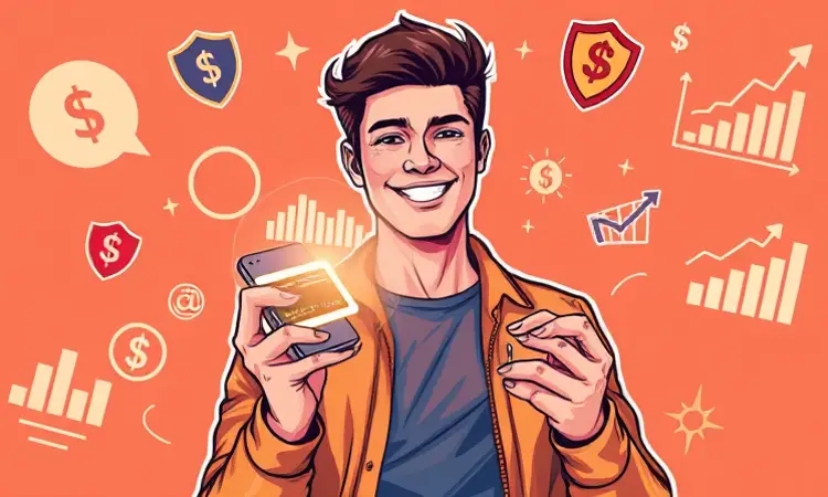 Cartões digitais com aprovação imediata para jovens adultos