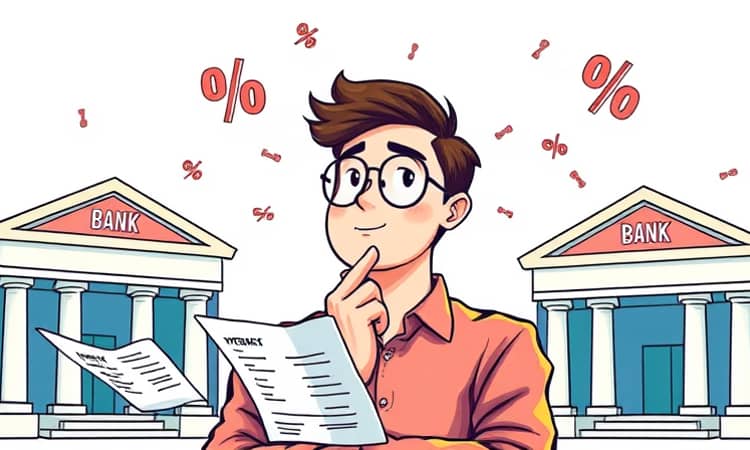 Compare taxas de diferentes instituições antes de decidir