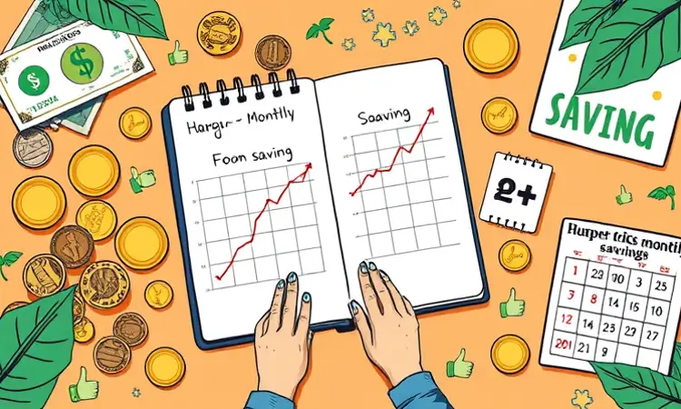Crie metas de economia mensal e acompanhe a evolução