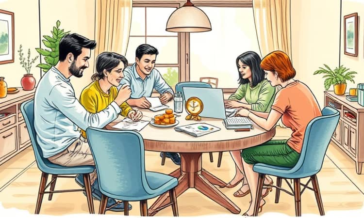 Compartilhe o planejamento de despesas com a família