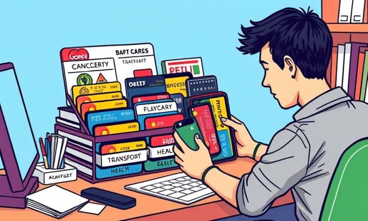 Tenha cartões específicos para cada categoria de gasto