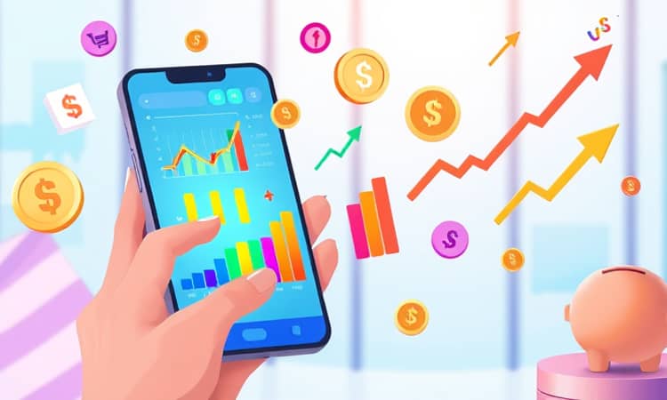 Use apps de controle financeiro com interface intuitiva